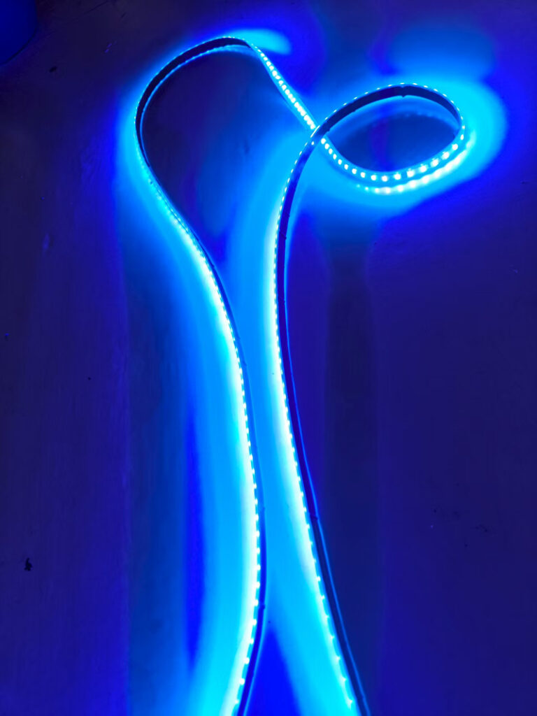 blue strip lights