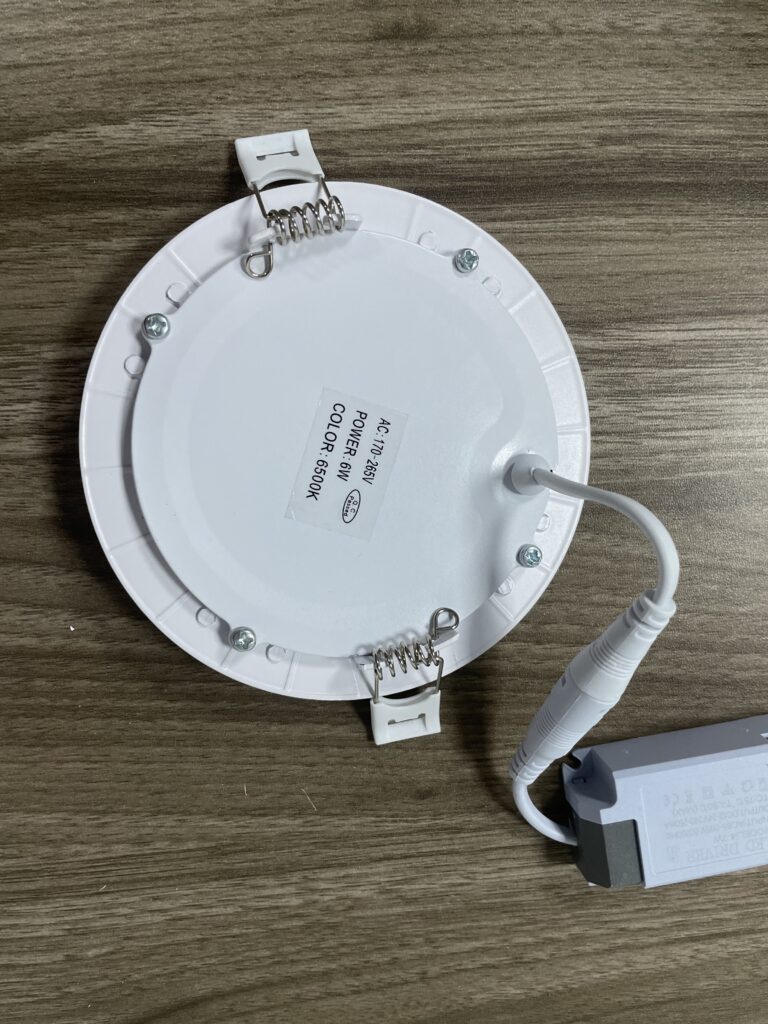 circuit panel light with logo laser